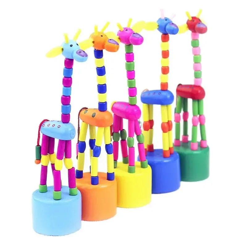 1Pc Montessori Speelgoed Educatief Houten Speelgoed Voor Kinderen Vroeg Leren Oefening Baby Vinger Flexibele Materialen Giraffe Speelgoed Cadeau