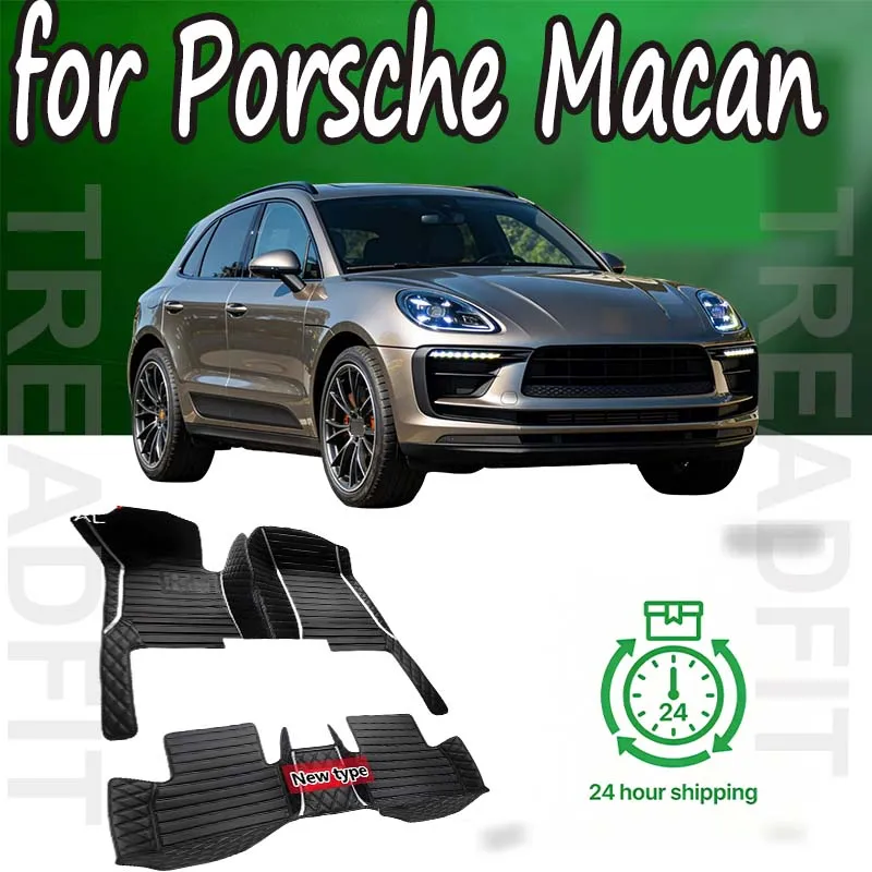 Samochodowe dywaniki podłogowe do Porsche Macan 2023 2022 2021 2020 2019 2018 2017 2016 2015 2014 Akcesoria samochodowe Wnętrze
