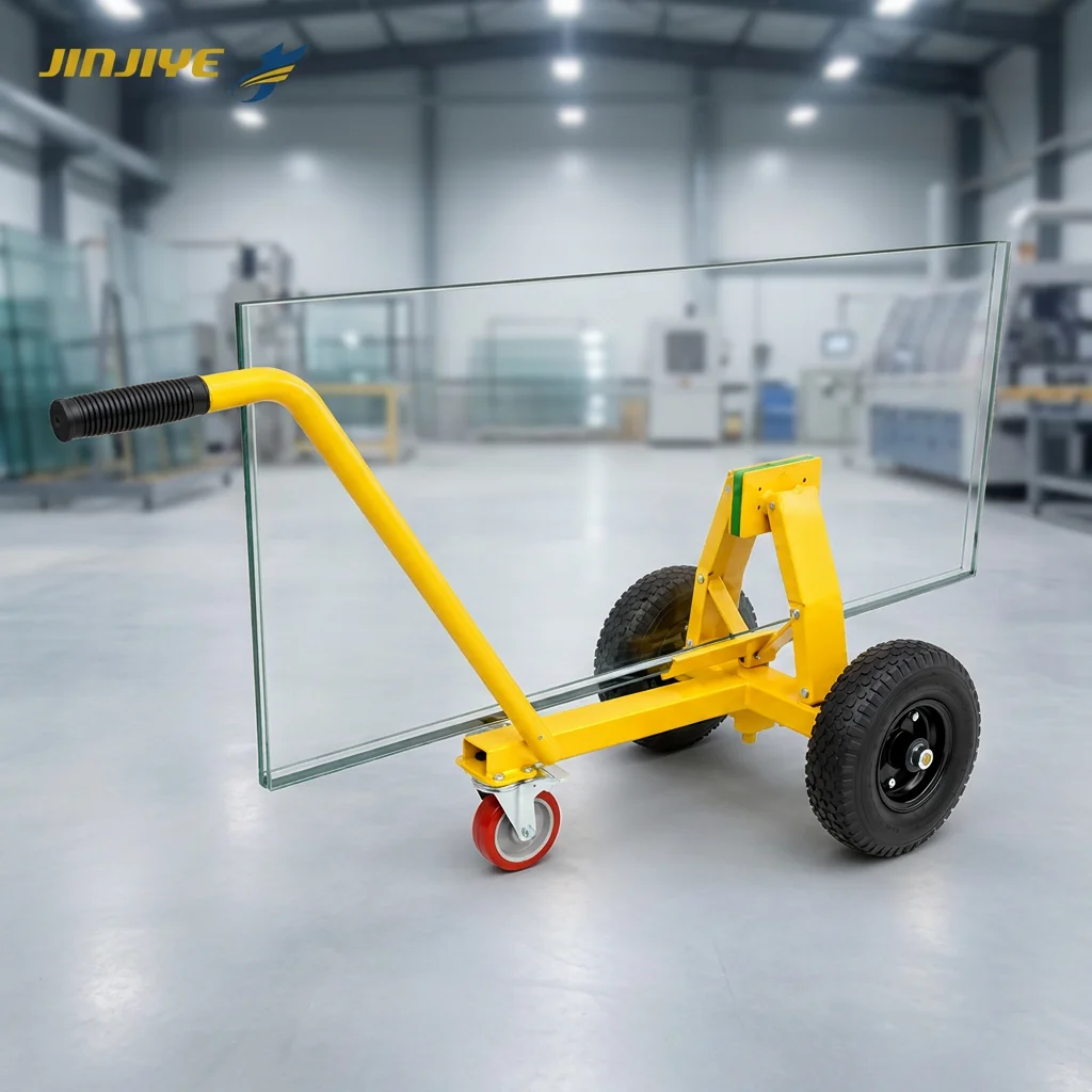 Heavy 400kg Steel Glass Transport Cart and Handling Trolley for Safe Glass Sheet Loading Unloading in Factory Workshops
