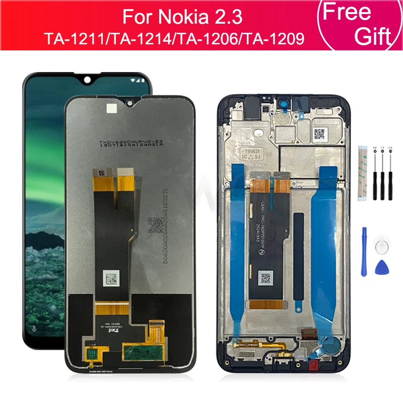 For Nokia 2.3 LCD Display Touch Screen Digitizer Assembly TA-1211 TA-1214 TA-1206 TA-1209 lcd Replacement Repair Parts 6.2\