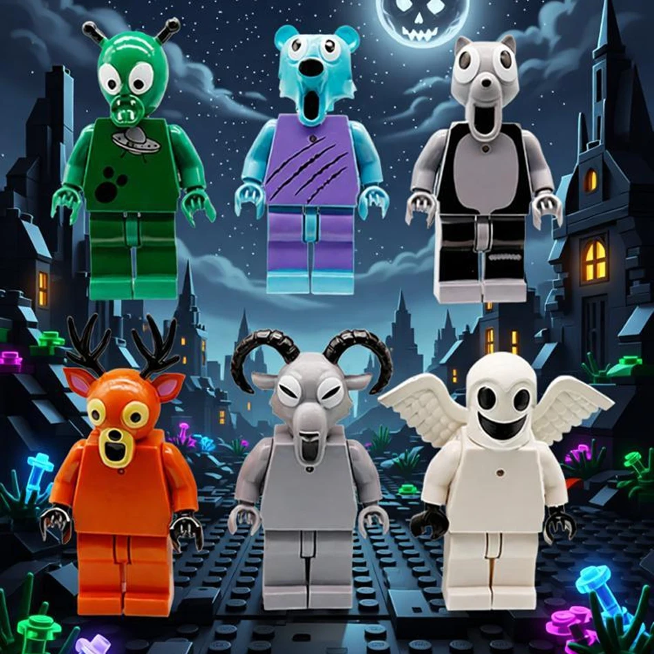 6 Pçs/set 99 Noites na Floresta Figura Tem Ornamento Leve Jogo de Desenho Animado Acessórios de Mesa O Cervo A Coruja Estátuas Decorações