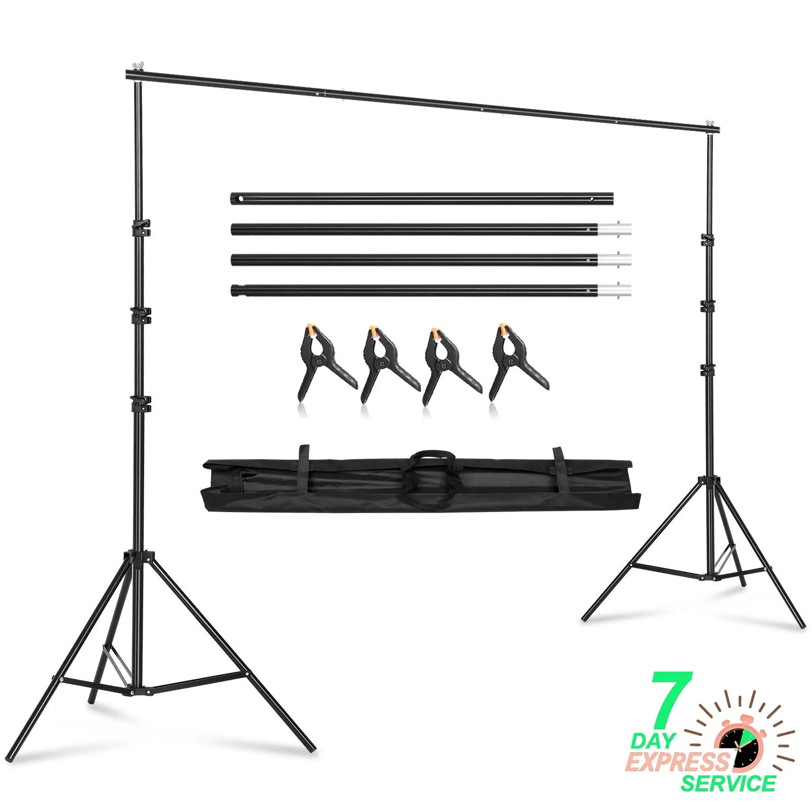 Tableclothsfactory Backdrop Stand 10x6.5ft/3x2m, Photo Video Background Support System for Parties with Carri