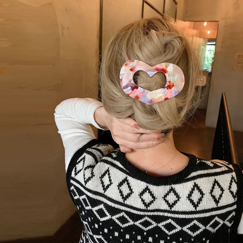 Pinza para el cabello texturizada de color rosa dulce, suave, resistente a los arañazos, pinza para el cabello con sujeción firme, accesorio para el cabello que no es incómodo para la cabeza