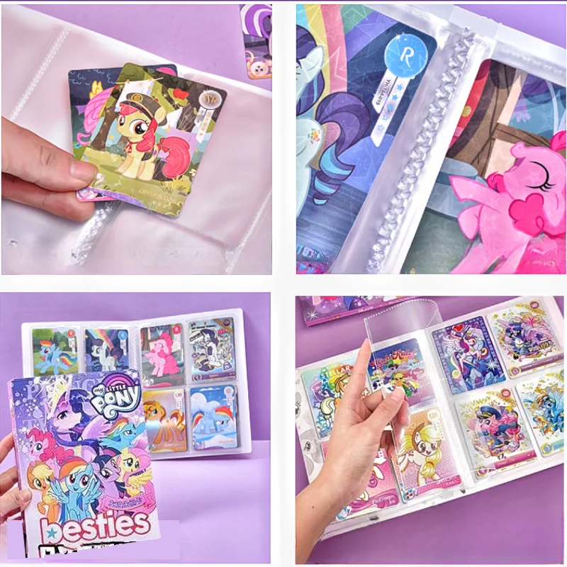 160 PCS My Little Pony Twilight Sparkle Applejack Cards Album Map Letter Folder Binder Notebook Game Collection Gifts Toys Cards