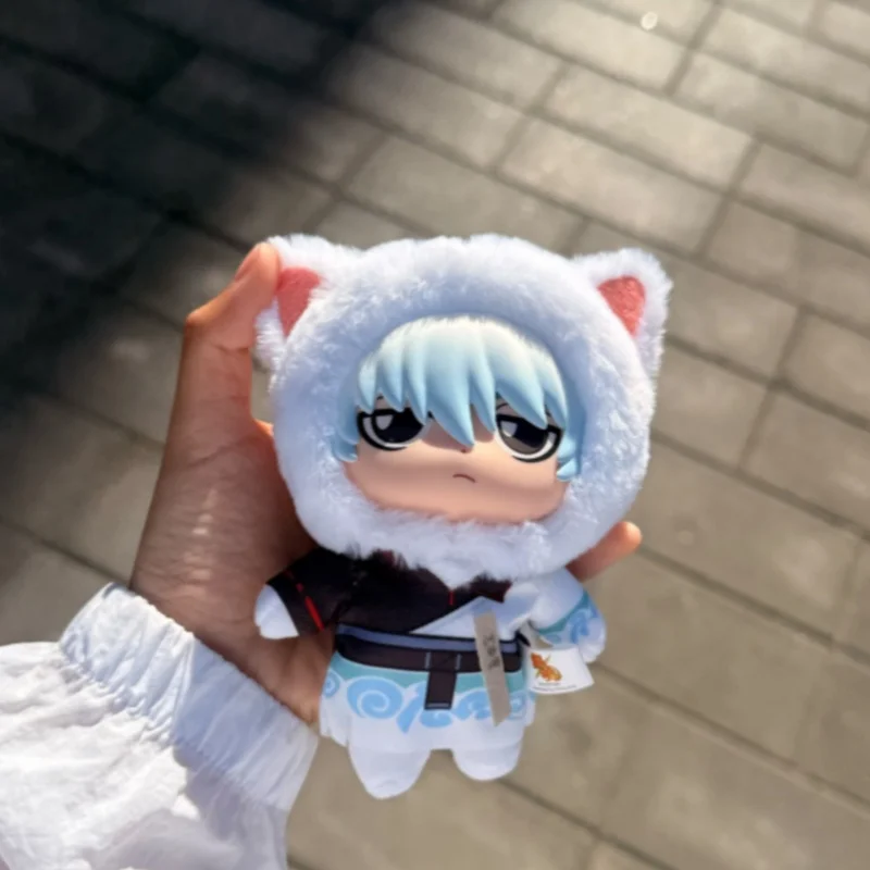 13Cm Gintama Sakata Gintoki Genuine Unpacking Specified Style Animal Plush Series Urbanvinyl Bag Pendant Desk Toys Fandom Gift