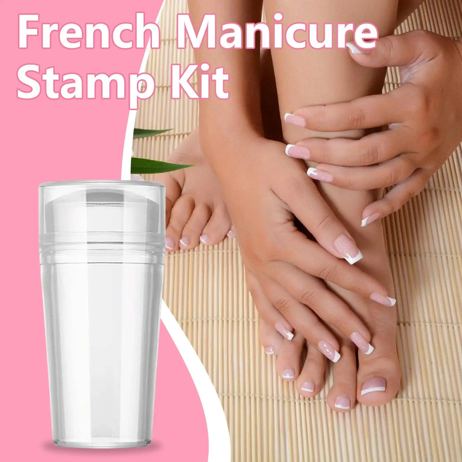 French-Tip-Nagelstempel, transparentes Silikon, gelähnliches Nagelstempel-Set, Maniküre-Kunst-Stempel-Kit, Zubehör für Nagelkunst-Druck und Dekoration