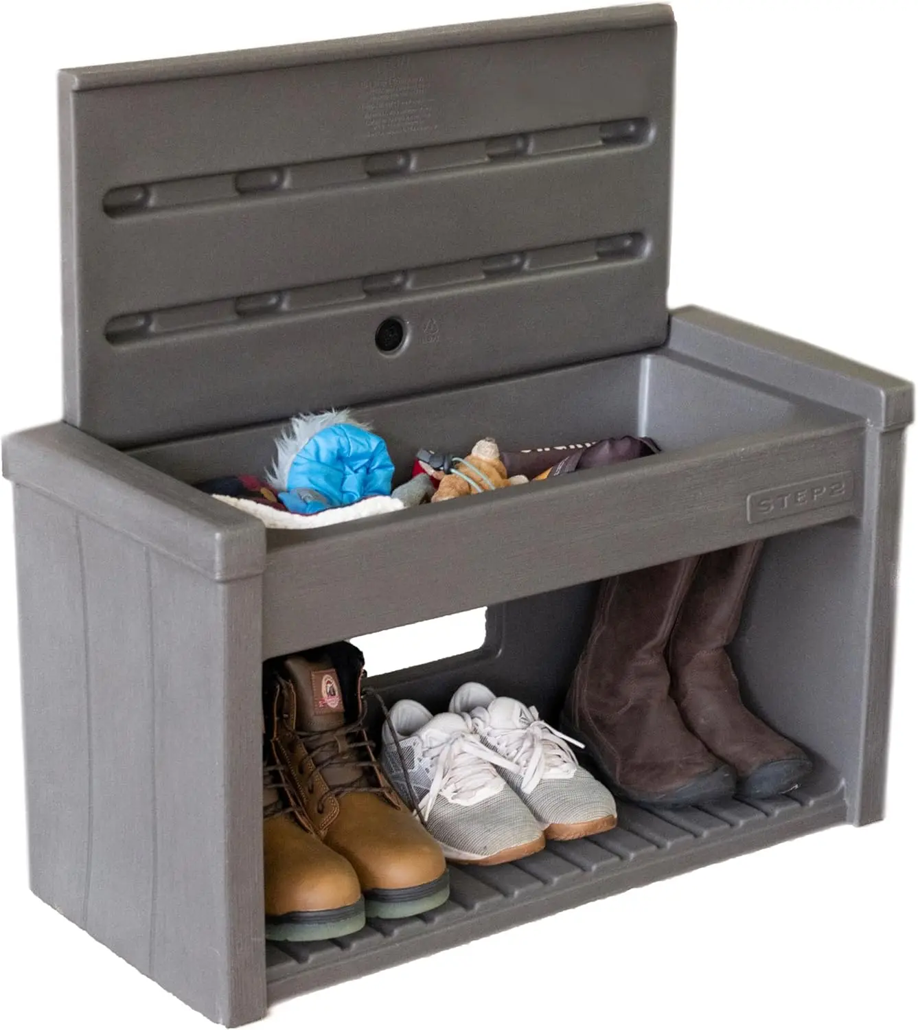 

Lakewood Boot Bench, Functional Entryway Ra, Shoe Organizer Utility Bench, Garage & Mud Room Storage, Brown