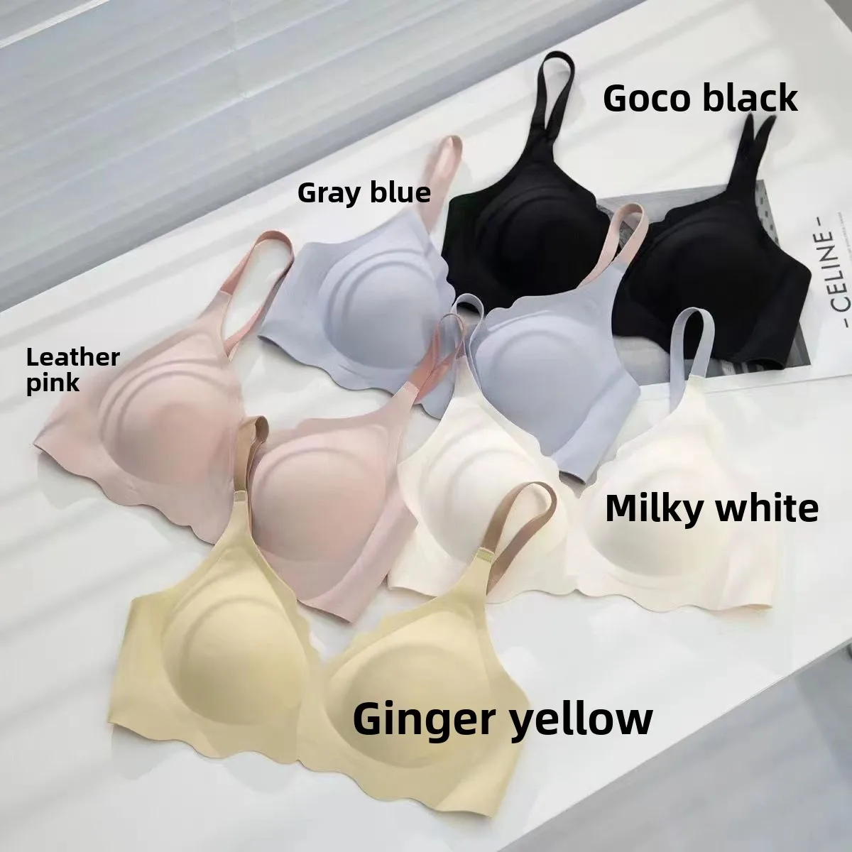 2025  Women's Underwear No Steel Ring Pure Desire Comfortable Upper Support Sling Adjustable Beauty Back Bra for women