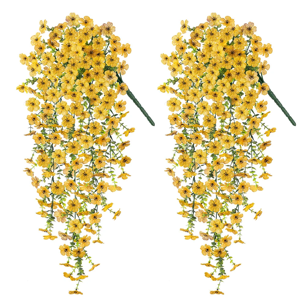 1/4PCS Gänseblümchen Künstliche Blumen Hängende Ranken für Hochzeit Bogen Hausgarten Wanddekoration Kunststoff Eukalyptus Gefälschte Pflanze Dekor – Detail 12