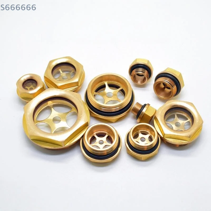 

M14/16/18/22/24/27/30 Metric Male Sight Glass Window, 1Pcs Air Compressor Accessories, Brass Oil Level