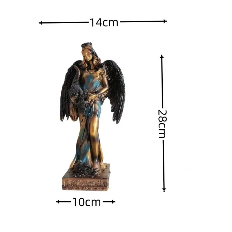 Pulutz Greek Fortune Goddess Resin Craft Statue Gift Cashier Office Table Decorative Ornaments