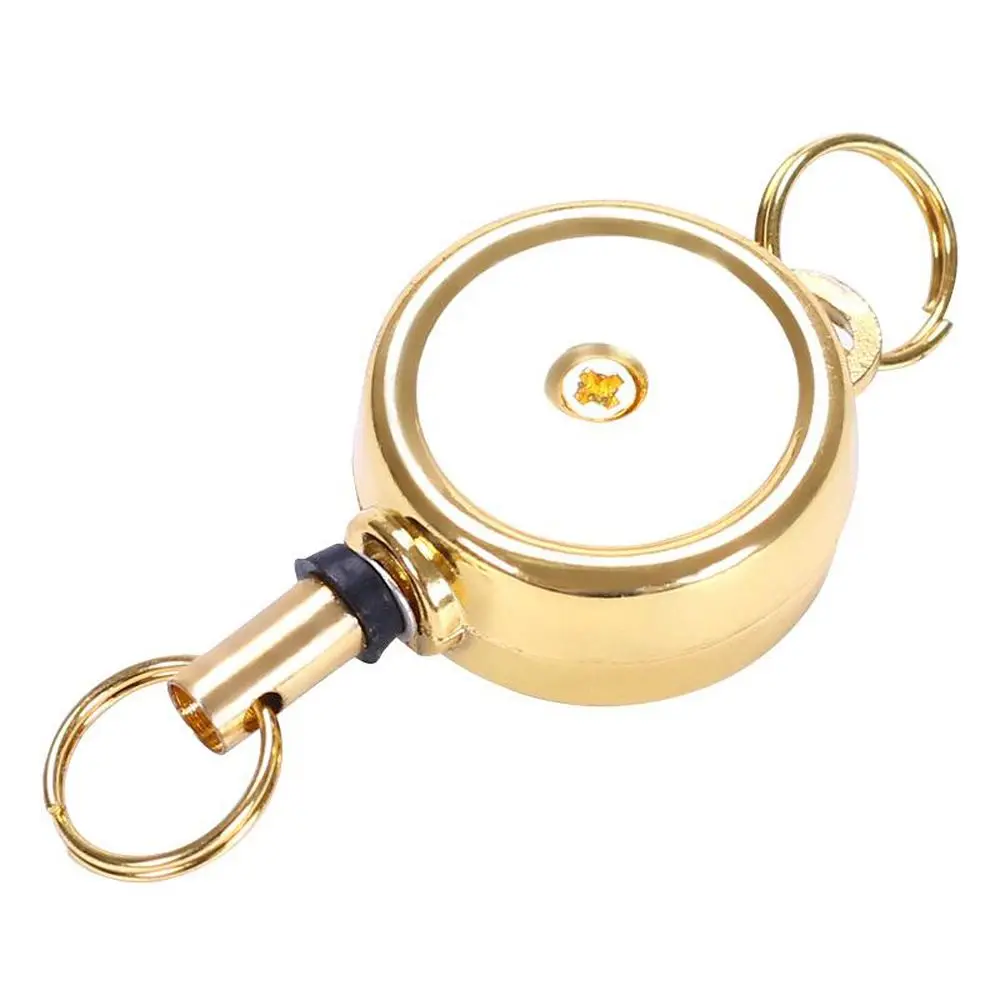 Retro Retractable Accessories Key Ring Anti-Lost ID Lanyard Badge Reel Clip ID Card Holder Key Chain Badge Holder
