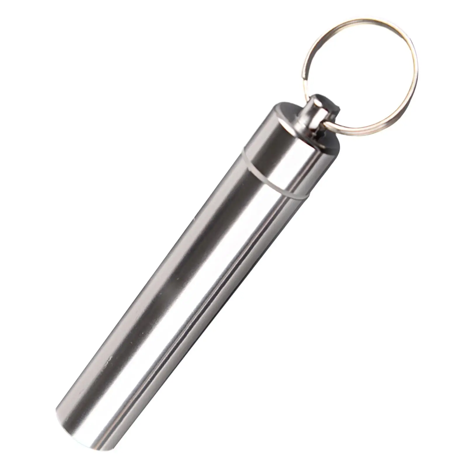 Portable Pill Case Keychain Multifunctional Large Waterproof Pocket Metal Toothpick Box for Camping Picnic Purse