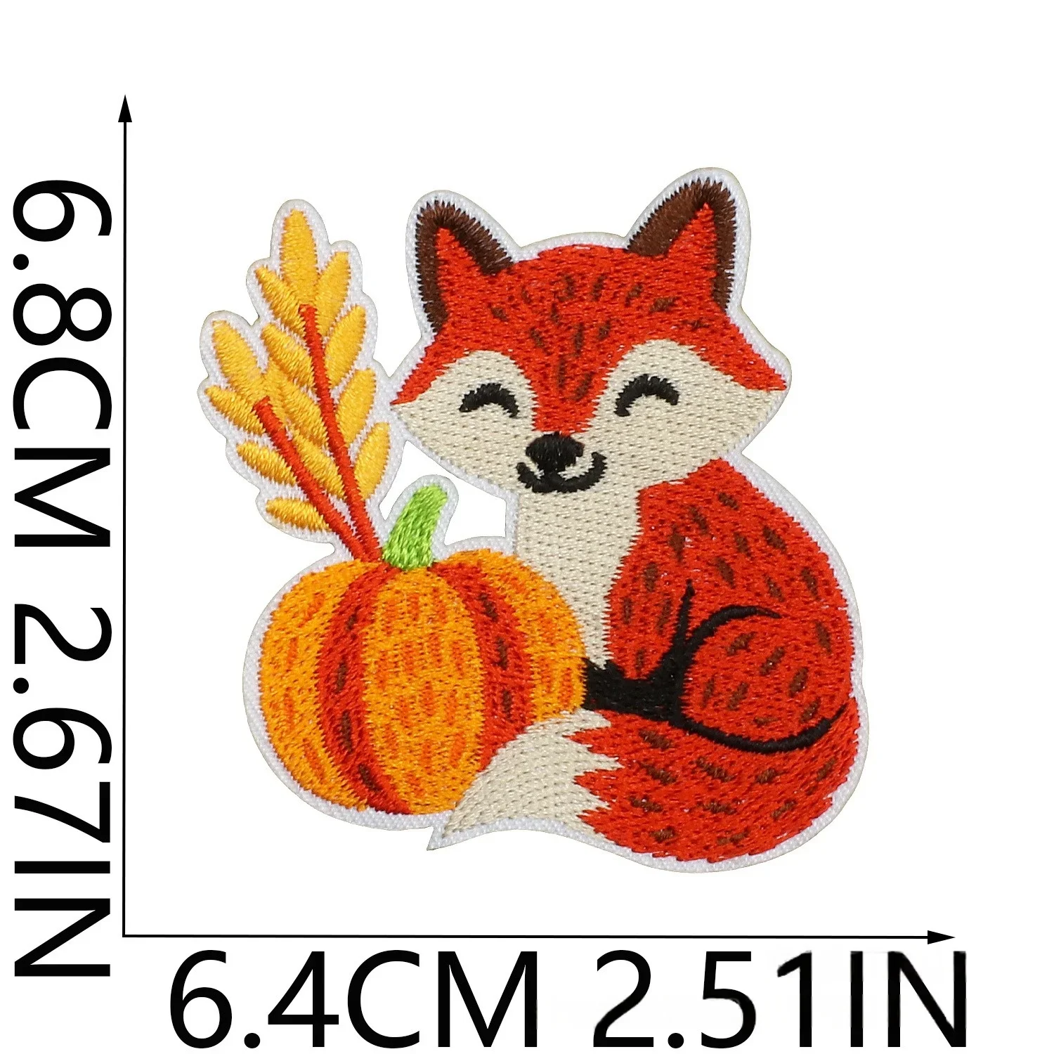 

Pumpkin pickup truck embroidery cloth sticker mushroom patch sticker bag decoration cloth sticker fox pumpkin embroidery ironing