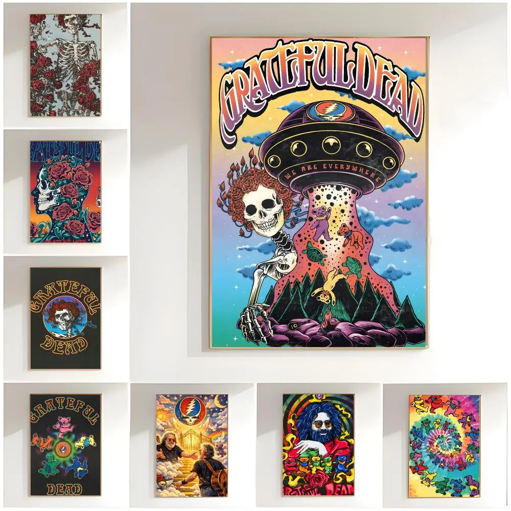 classic band g-grateful dead Poster Classic Wall Art  Home Decor  Peel and Stick Unframed