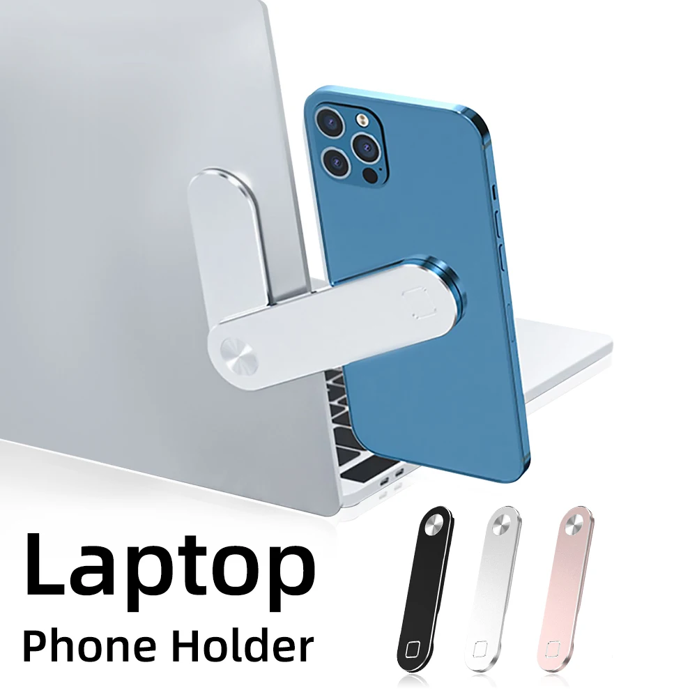 Magnetic Phone Holder Aluminium Alloy Dual-Screen Laptop Screen Expand Stand Folding Side Mount For Ipad iPhone Xiaomi Bracket