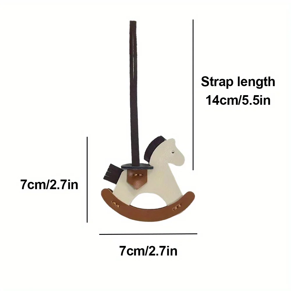 1 Buah Jimat Tas Kuda Poni Kartun PU Lucu untuk Wanita Remaja Perempuan Gantungan Kunci Hewan Aksesori Mode Hadiah DIY untuk Mahasiswa