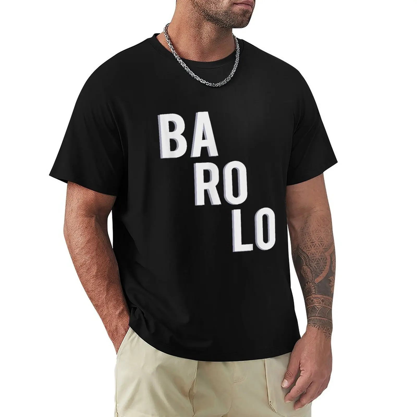 Camiseta de Vinho Barolo, Estilosa para o Verão, Camiseta de Vinho Italiano Fino, Camiseta para Atividades ao Ar Livre e Esportes