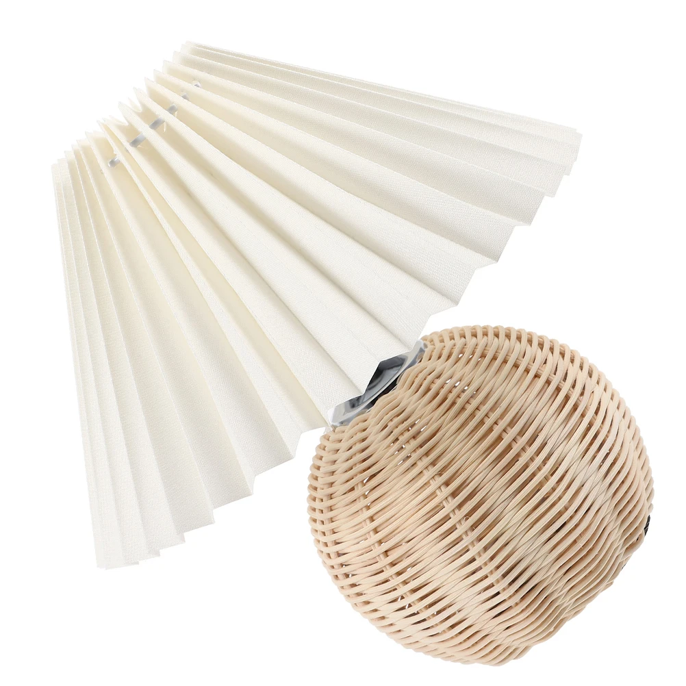 

Nordic Bedroom Table Lamp With Pleated Lampshade Lamp Pleated Shade Modern LED Night Light for Living Room Atmosphere