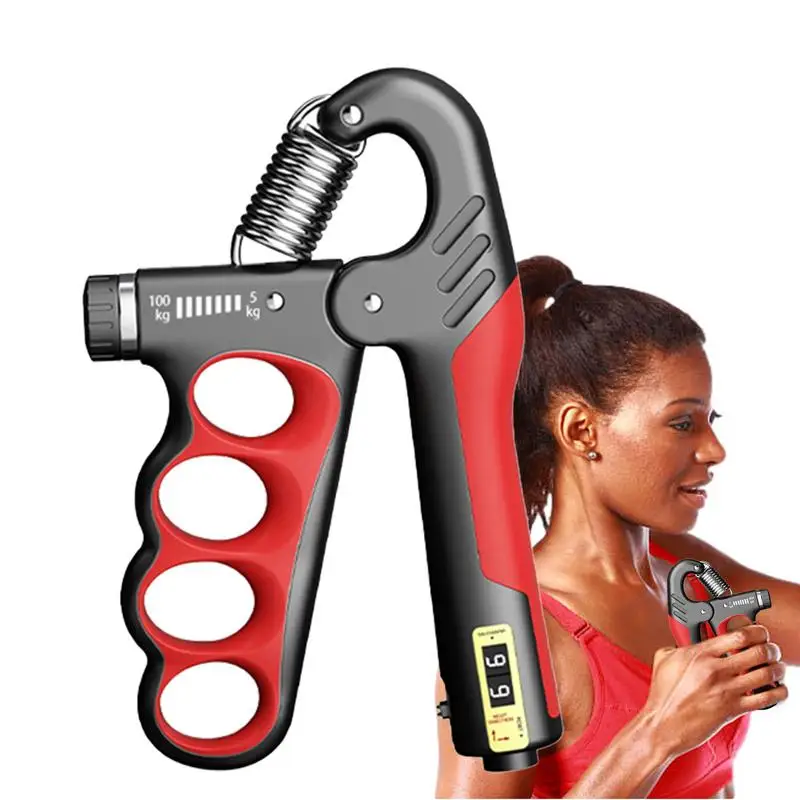 

Grip Strengthener Exerciser Adjustable Grip Strength Trainer Forearm Strengthener With Stainless Steel Spring Non-Slip Gripper