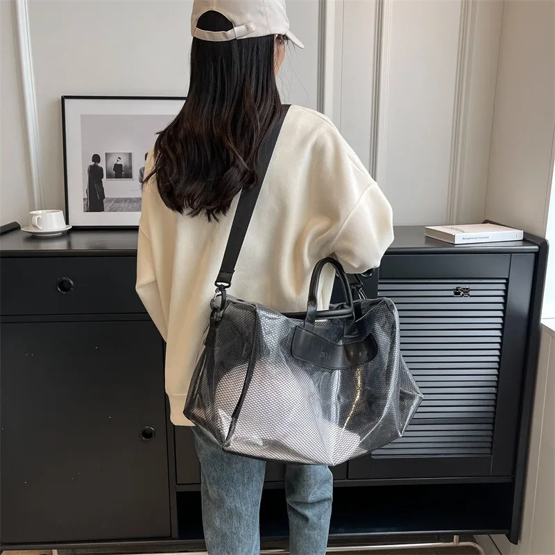 

Дорожная сумка Большая вместительная спортивная сумка Прозрачная походная портативная сумка через плечо на одно плечо