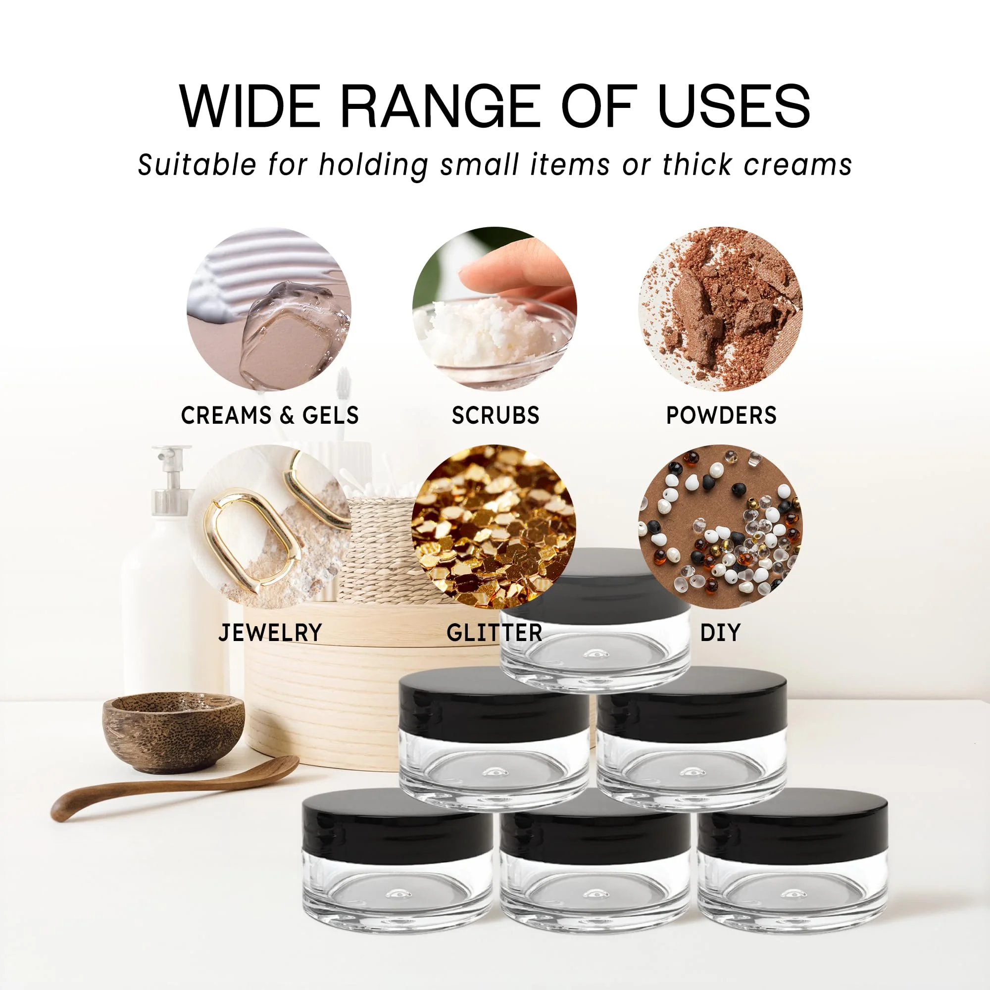 5/10PCS Plastic Cream Jars Sample Beauty Containers with Leak Proof Wide Mouth Travel bottle for Toiletries Cream 5ml view 6