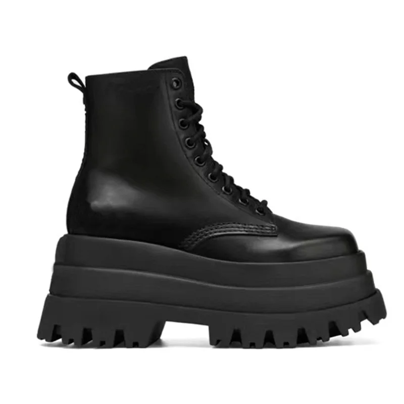 PRXDONG Women\'s Shoes Knee High Boots New Fashion Punk Chunky High Heels Platform Dress Party Casual Female Ankle Short Boots