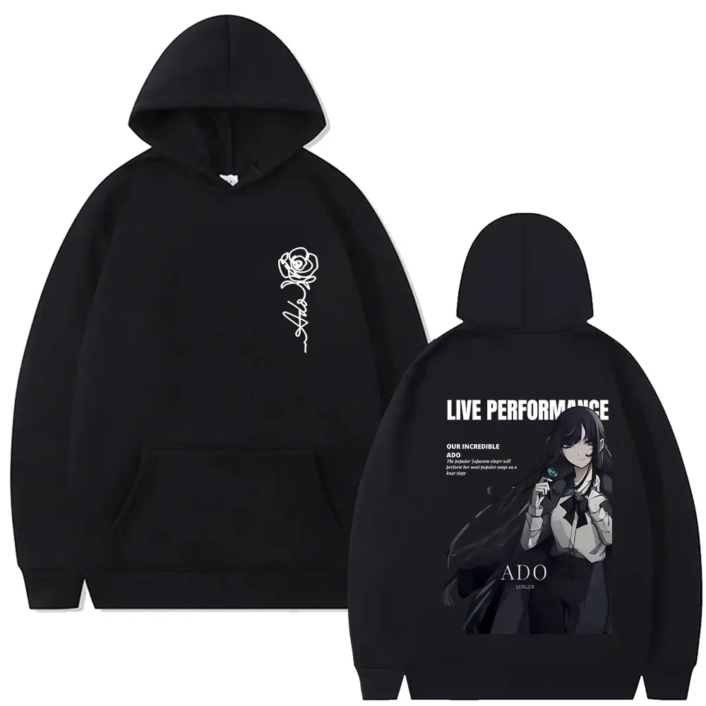 

Ado Our Incredible Live Performance Hoodie Male Vintage Casual Fleece Cotton Pullover Men's Y2k Fashion Japanese Style Hoodies