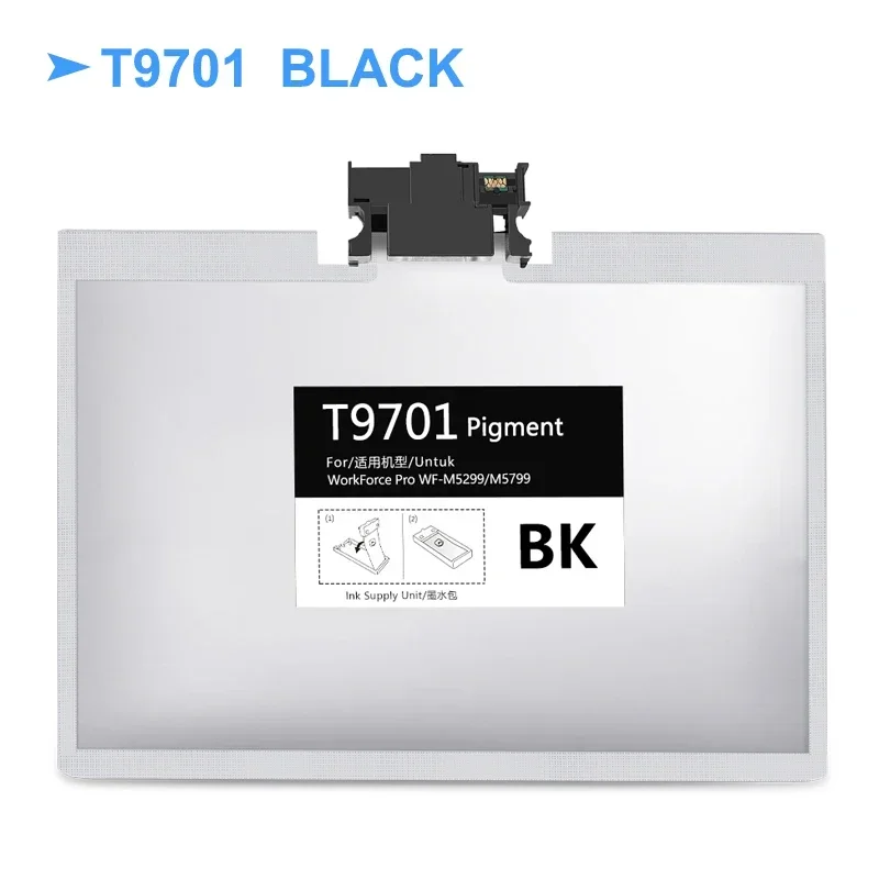 T9701 C13T970100 780ml Black Ink Cartridge With Pigment Ink For Epson WorkForce Pro WF-M5799a M5799 WF-M5299a M5299 Printer