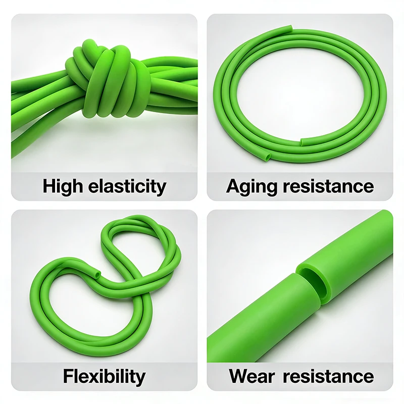 Green Latex Rubber Elastic Hose Freeze Proof High Stretch Tube ID1.6-12mm Strong Tension Pipe for Speargun Slingshot Hunting DIY view 4