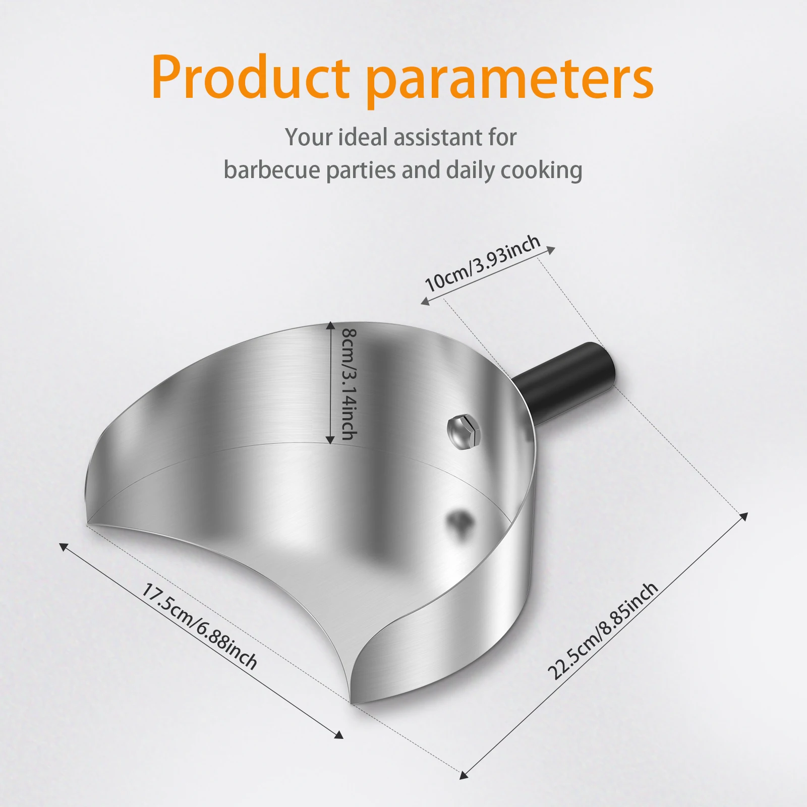 يده كباب دونر شوف المشواة الصيد عموم اللحوم الماسك الفولاذ المقاوم للصدأ المشواة اللحوم مجرفة غير عصا المقالي للشواء #4