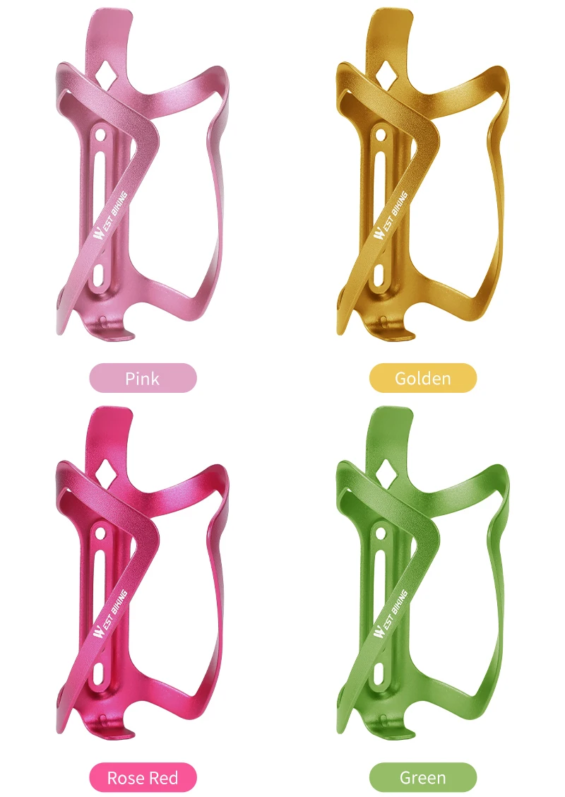 WEST BIKING Flaschenhalter aus Aluminiumlegierung, leicht, robust, Fahrrad-Wasserflaschenhalter, MTB, Rennrad, Fahrradzubehör – Detail 12