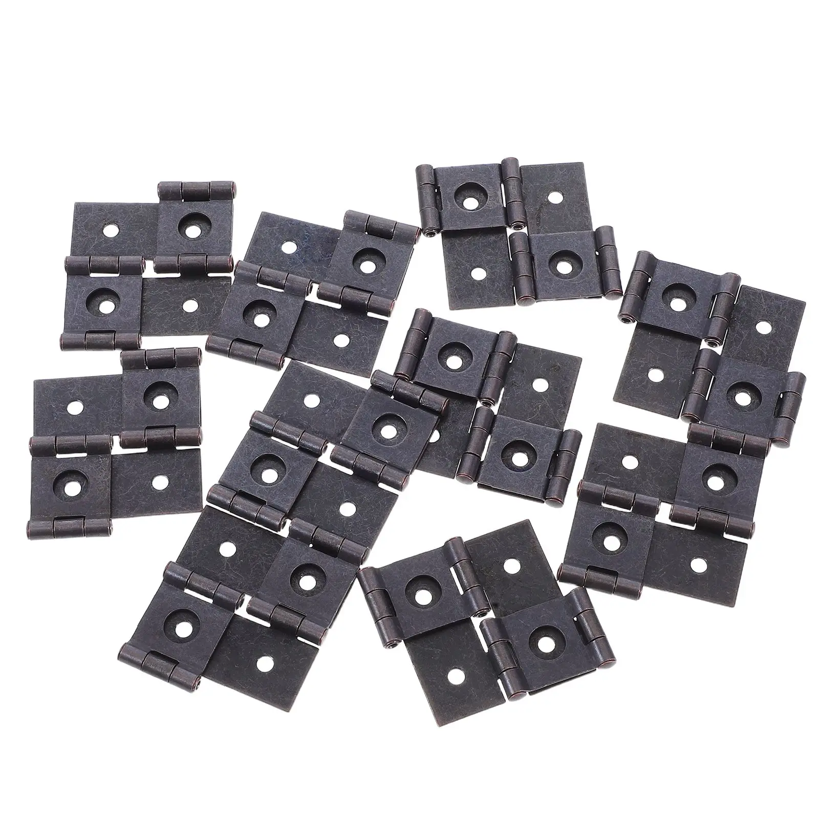 

10 Pcs Hinges Iron Vintage Door Hardware for Cabinet Doors Kitchen Security Heavy Duty Commercial Fold Swing Wardrobe