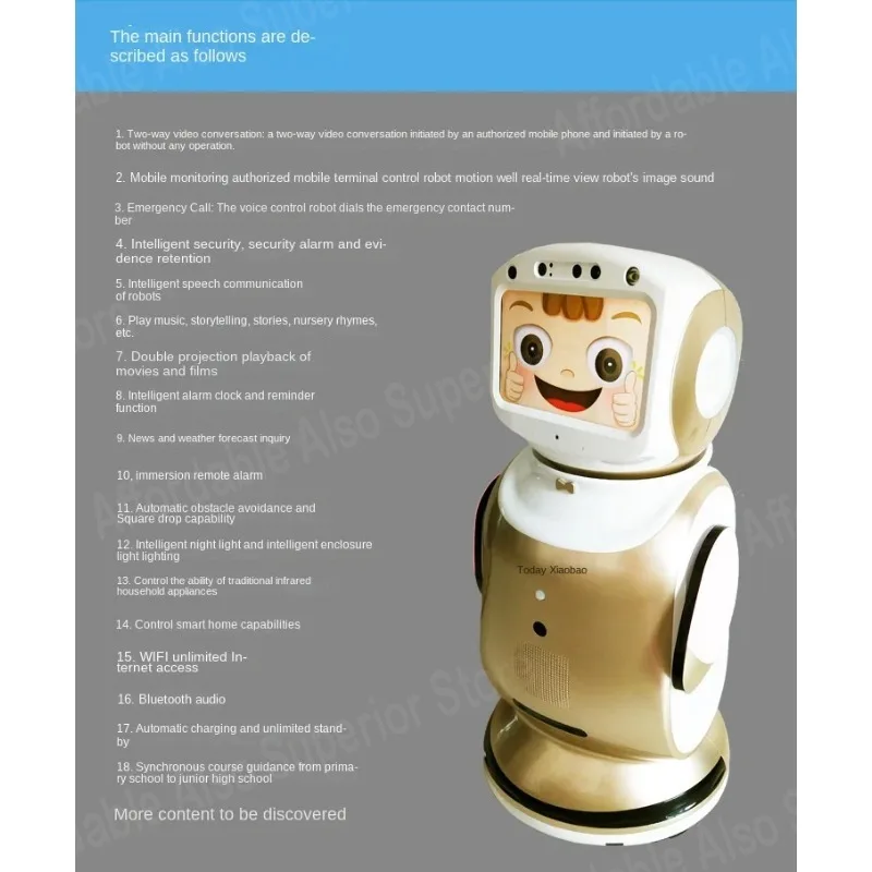 Intelligent Robot Xiaobao Intelligent Conversation Voice Video Chat Monitoring Escort Robot