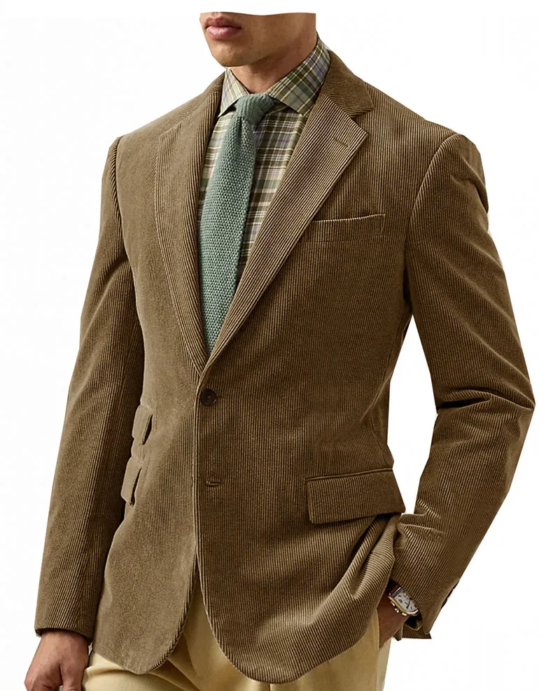 سترات رجالية كلاسيكية من سروال قصير فاخر عالي الجودة فساتين زفاف ملابس رجالية سترة تناسب الربيع/الخريف معاطف غير رسمية كلاسيكية