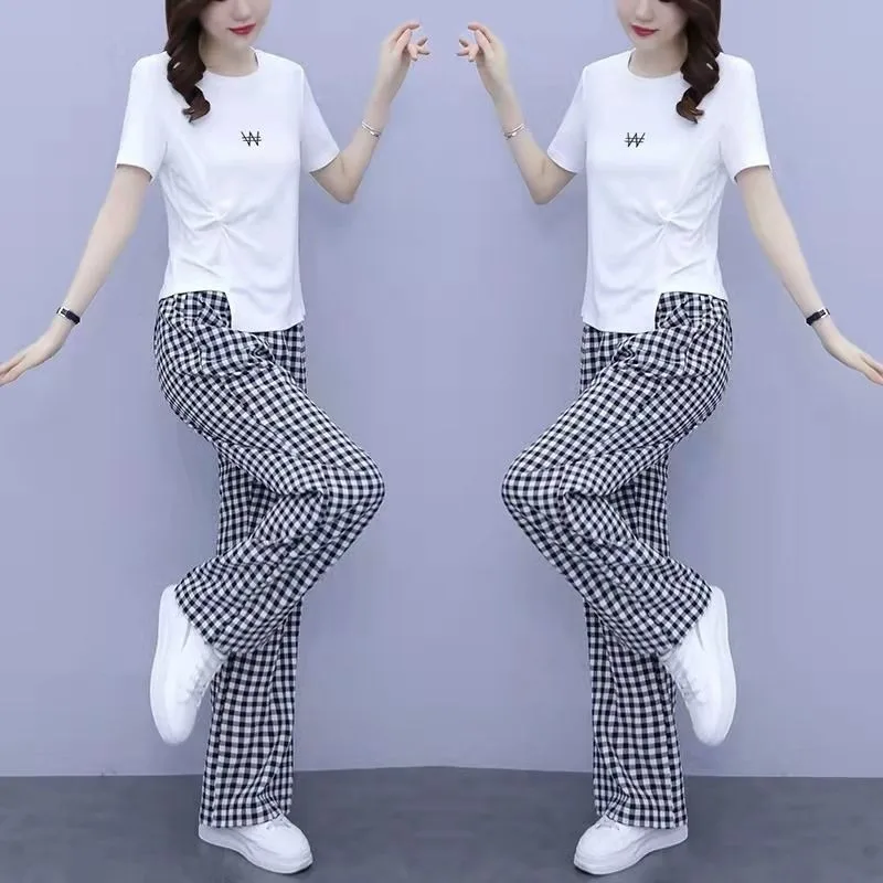 ارتفاع الخصر التخسيس Faionable قطعتين مجموعة زائد حجم المرأة الصيف وصول جديد تصميم عصري الإحساس المجموعة