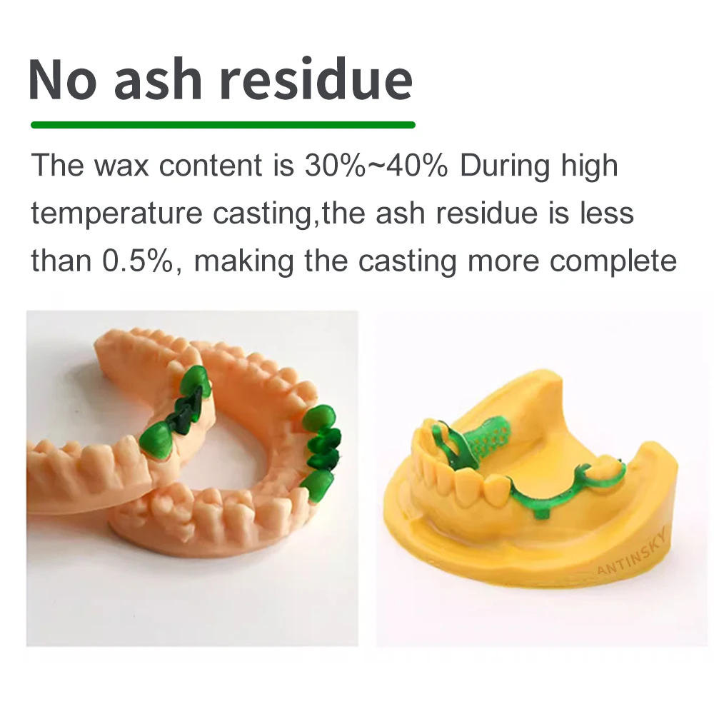 Żywica dentystyczna Antinsky Castable Dental Smart Quick Curing Excellent Precision 1kg do drukarek 3D Anycubic Elegoo Creality Sunlu — zdjęcie produktu 4