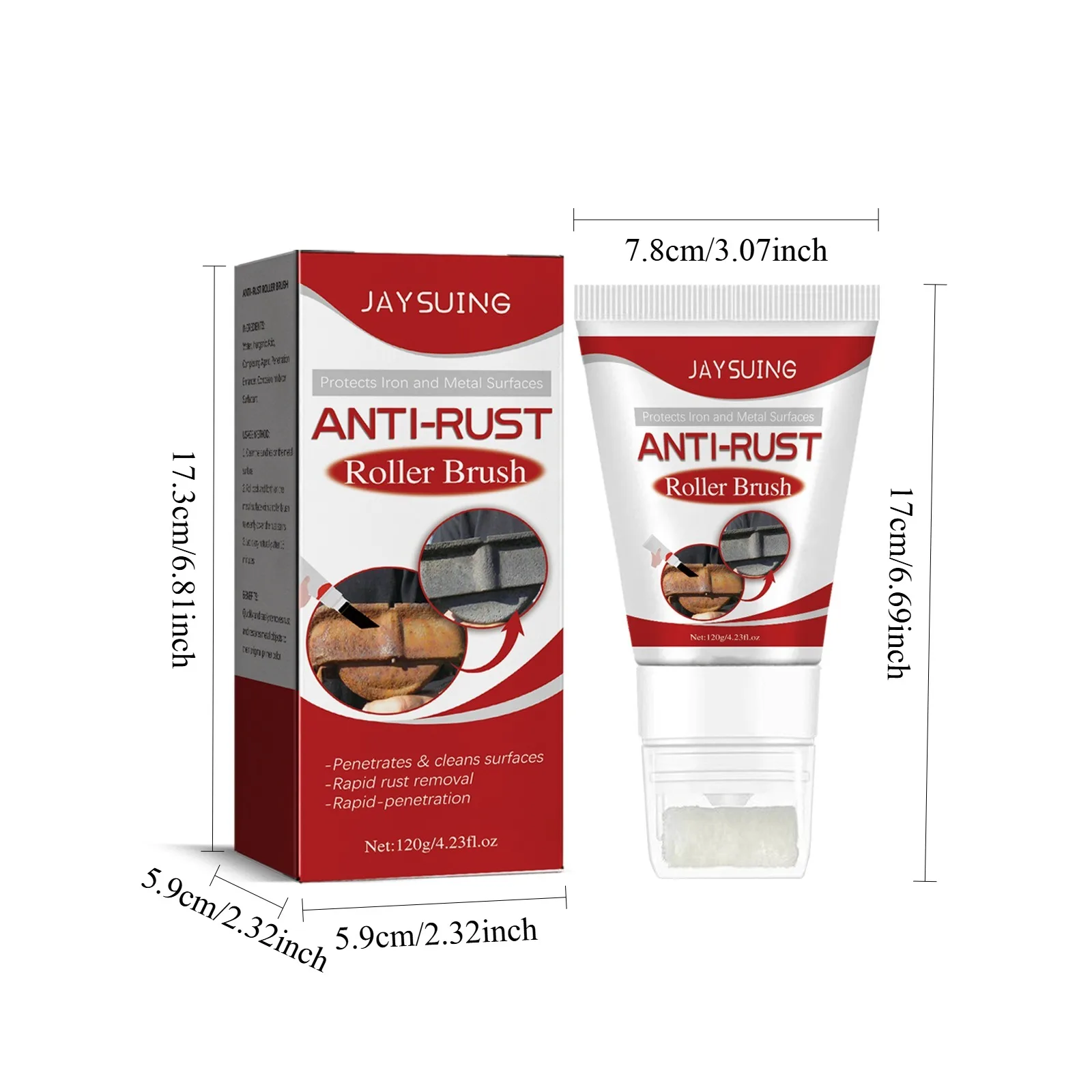 فرشاة دوارة لإزالة الصدأ، فرشاة برايمر مطلية مضادة للصدأ ومضادة للتآكل #3