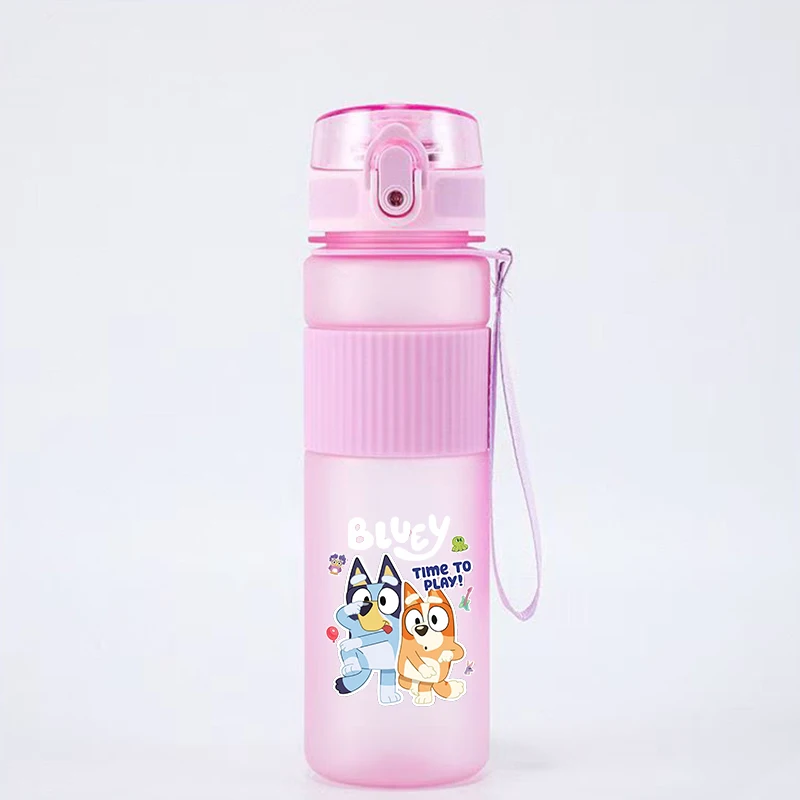 550ml Blueyi Frosted Kettle Water Bottles Anime Bingo Large Drinking Straw Cups Portable Girls Boys Outdoor Office Bottle Gift