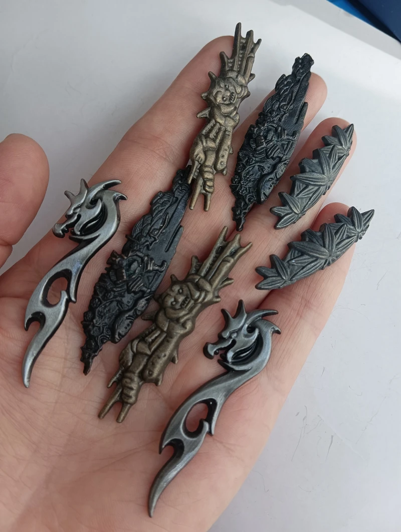 

8 Pcs Beautiful Home Decorate Sword Fitting Handle Part Blade Menuki For Warrior Edged Samurai Kataba Sabre