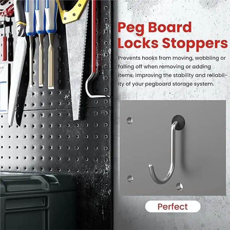 [A93Z!】 200Pcs For Stopping Hooks, Pegboard Hook Locks, Peg Board Locks Stoppers Fit For 1/4 Inch For Stopping Hooks From Fallin