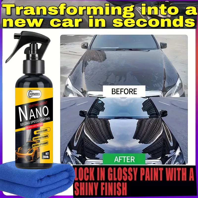 NEW Ultimate Shield Ceramic Coating - Advanced Hydrophobic Car Care Exterior Formula for Enhanced Shine, Super Protection, and R