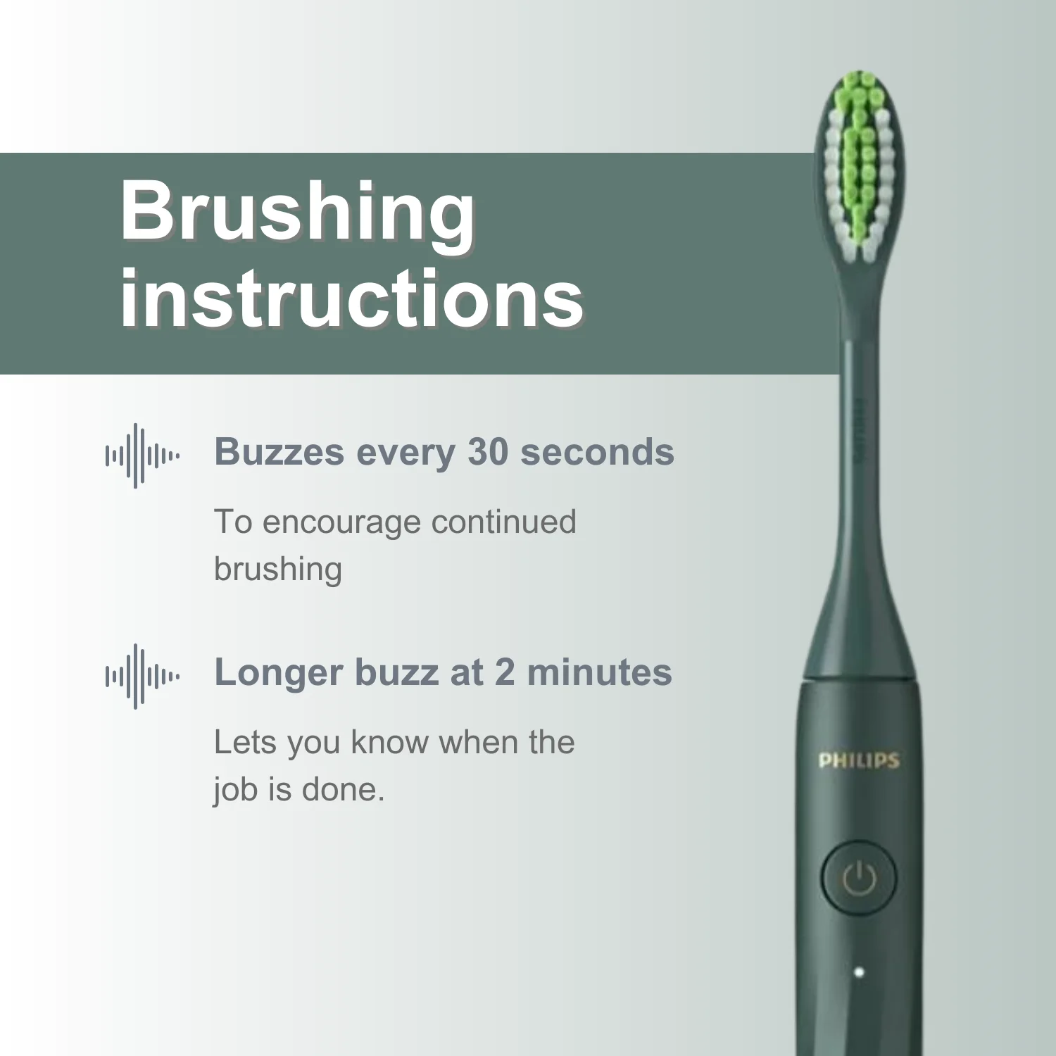 Philips Sonicare Electric Toothbrush One HY1200, Travel Case,  Better Cleaning Results, Microwave Vibration