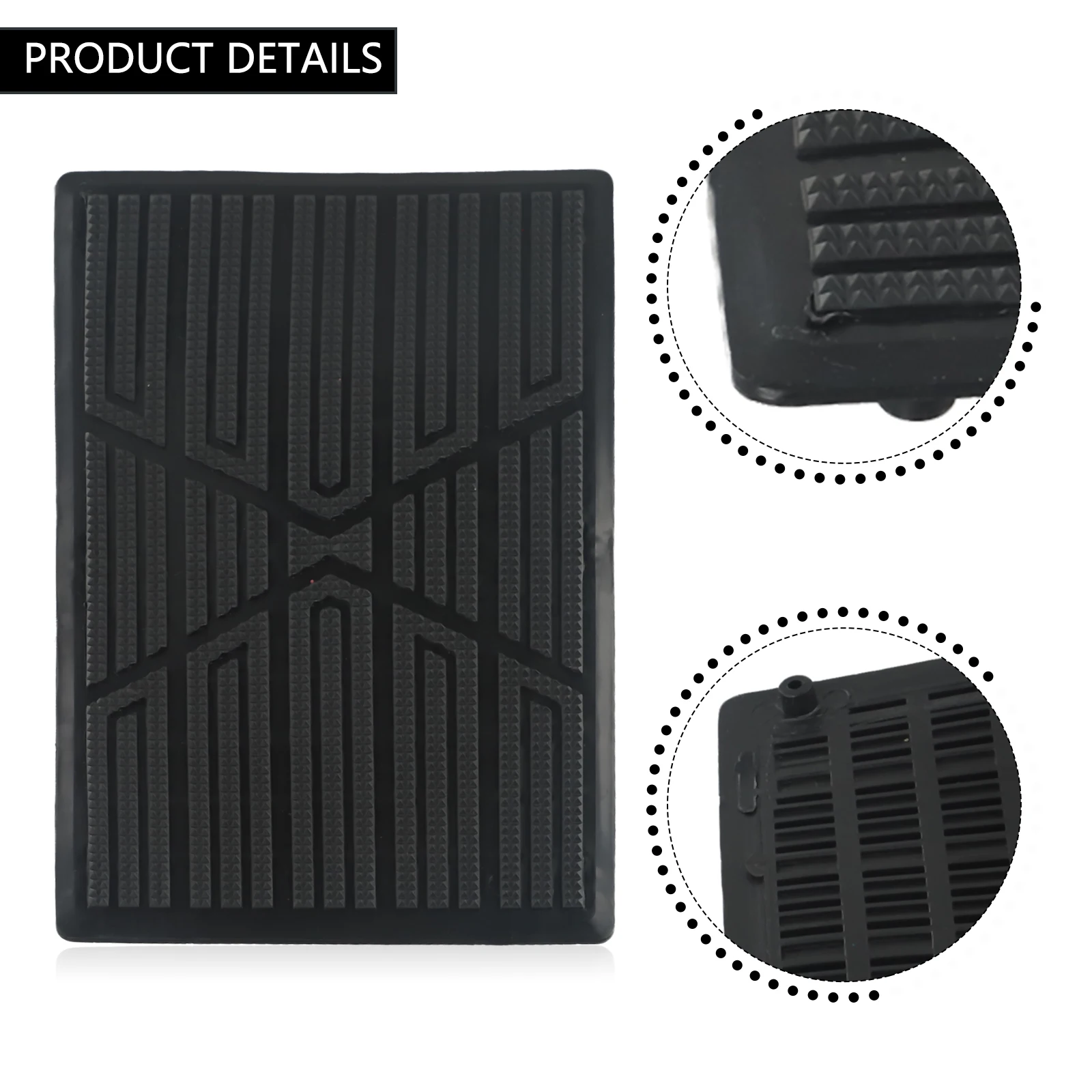 Car Carpet Plate Floor Pad Heel Foot Mat Pedal Patch Cover Black PVC Waterproof Heel Foot Mat Pedal Patch Cover