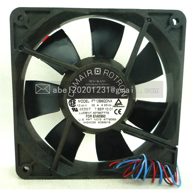 

BRAND NEW FT12B6QDNX 12VDC 3WIRES ORIGINAL COOLING FAN COOLER 12025 12CM 120*120*25MM