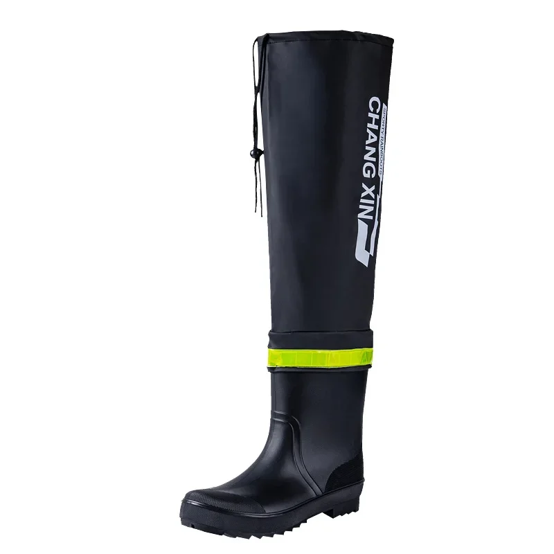Männer Regen Stiefel Mode Knie Länge Regen Stiefel Im Freien Wasserdichte Angeln Gummi Galoschen Lange-Rohr Regen Boot Botas Lluvia hombre