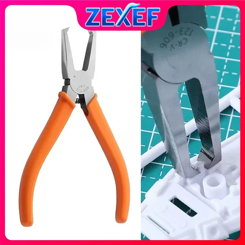 ZEXEF 4/6/8/10mm Plastic Cutting Pliers Lug Flush 90 Degree Jaw Double-edged Cela Tool Tip Nipper Sprue Crimper Burrs Hand Crimp