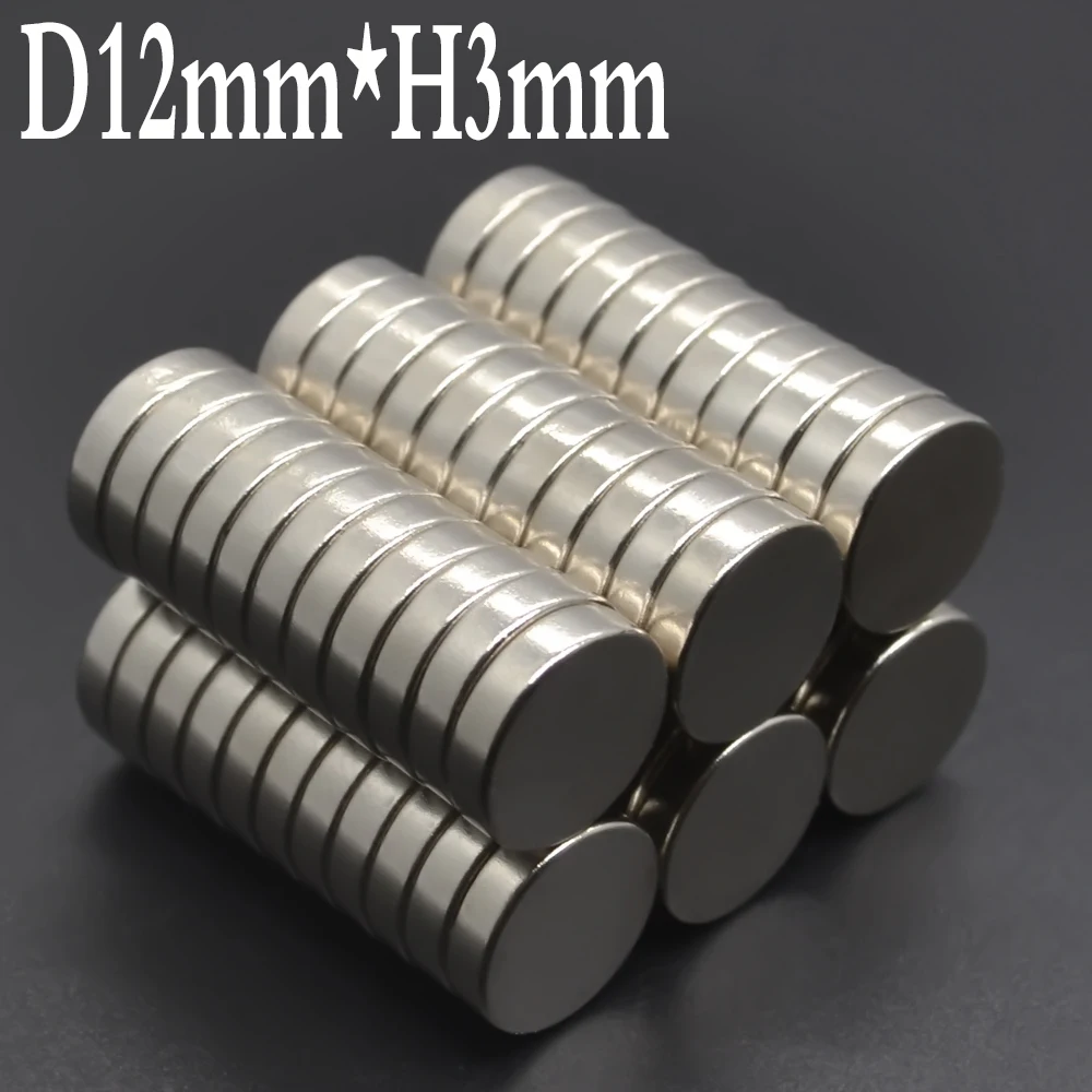 2/20/50/100/200/5000Pcs 12mm x 3mm Super Strong Round Disc Magnets 12*3 12x3 Rare Earth Neodymium Magnet N35 12mm*3mm