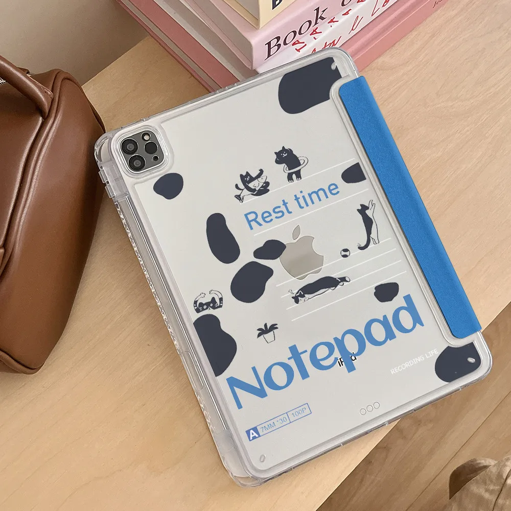 Ins Style Notepad Creativity Case 3+YFold For Samsung S8 S9 S11 S10 FE S6 Lite Tablet Case 10S 11 / S8PLUS / S6 Lite / A7 8 Case