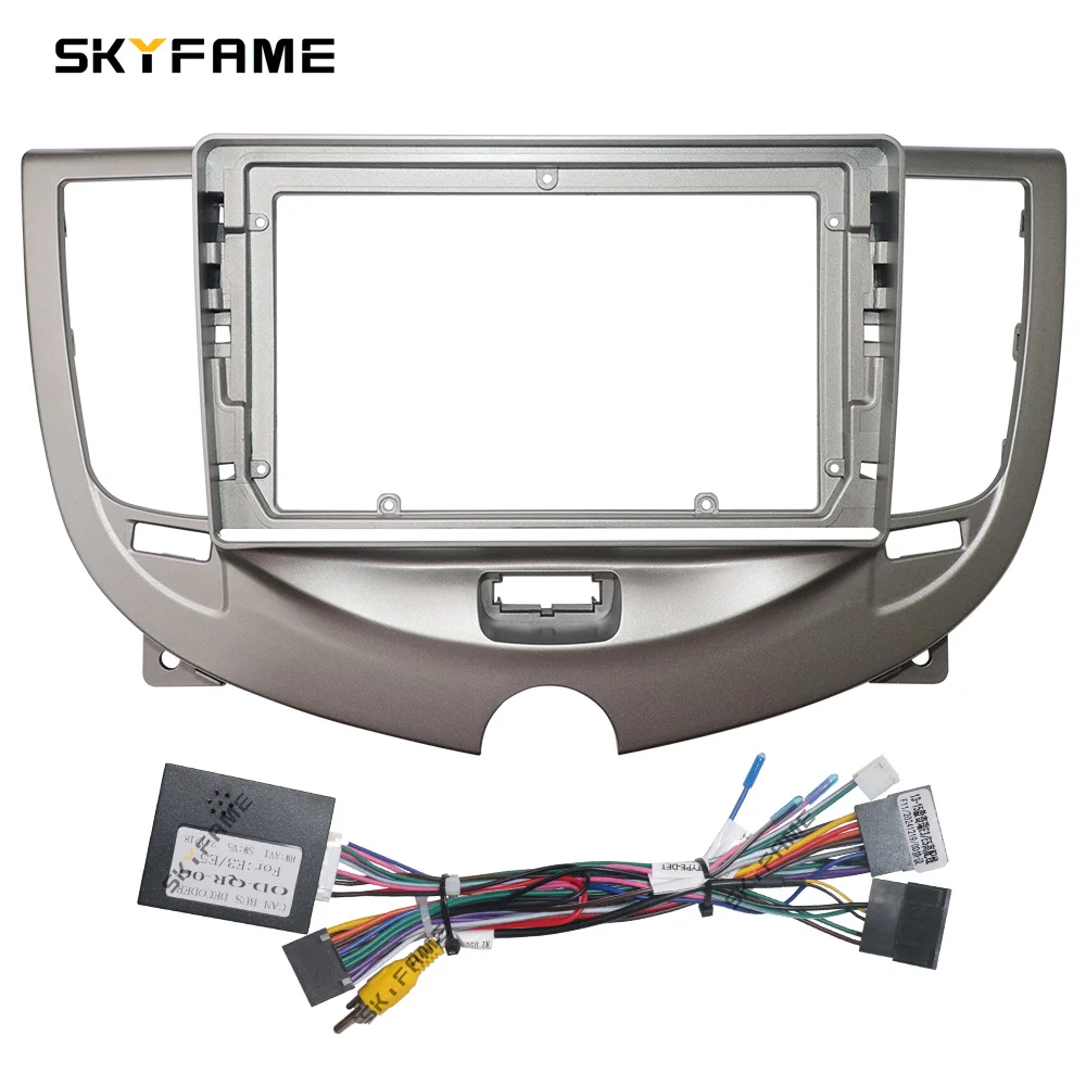 SKYFAME Car Frame Fascia Adapter Canbus Box Decoder Android Radio Dash Fitting Panel Kit For Chery A3 J3 M11 Tengo